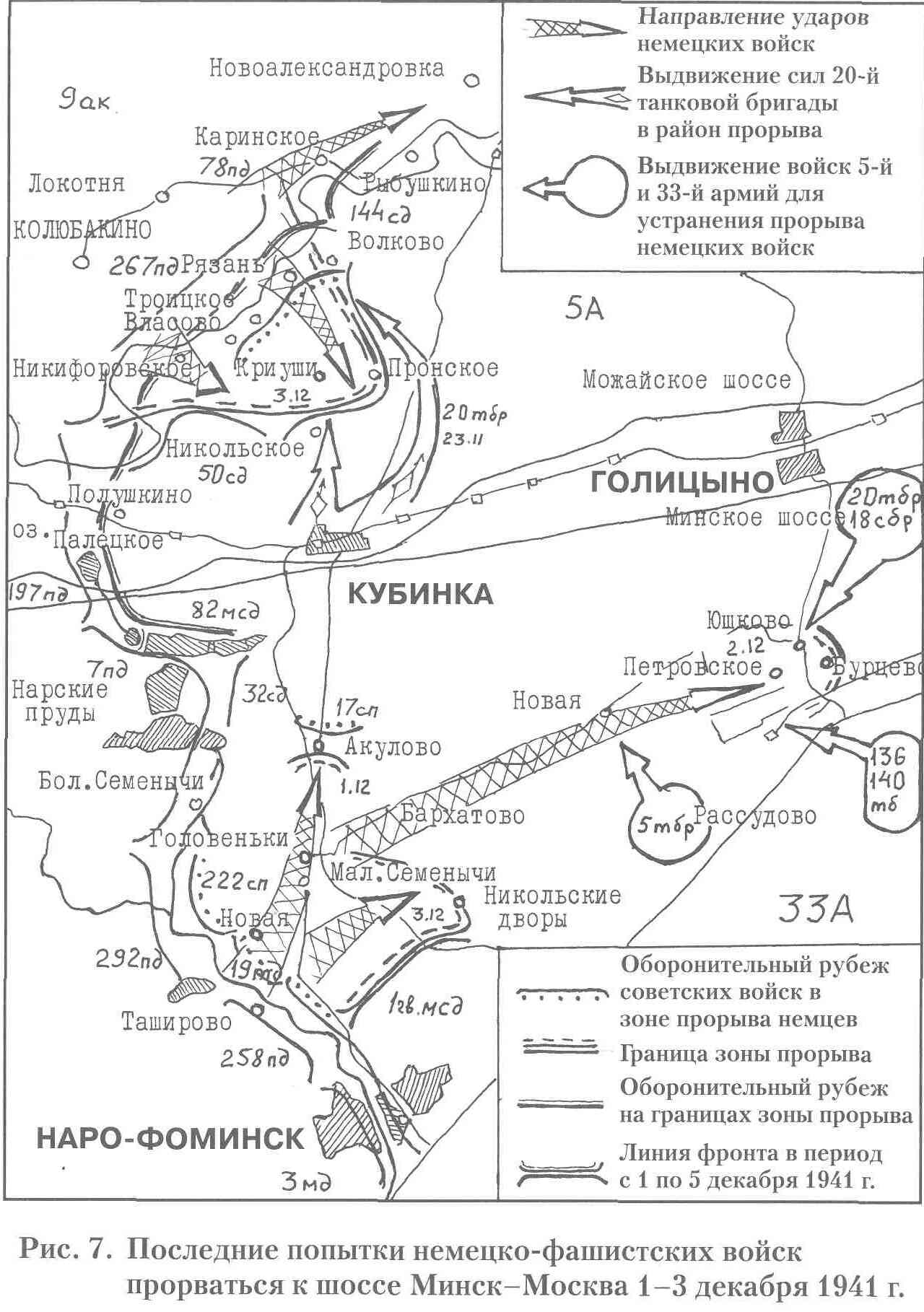 Оборона наро фоминска 1941 карта